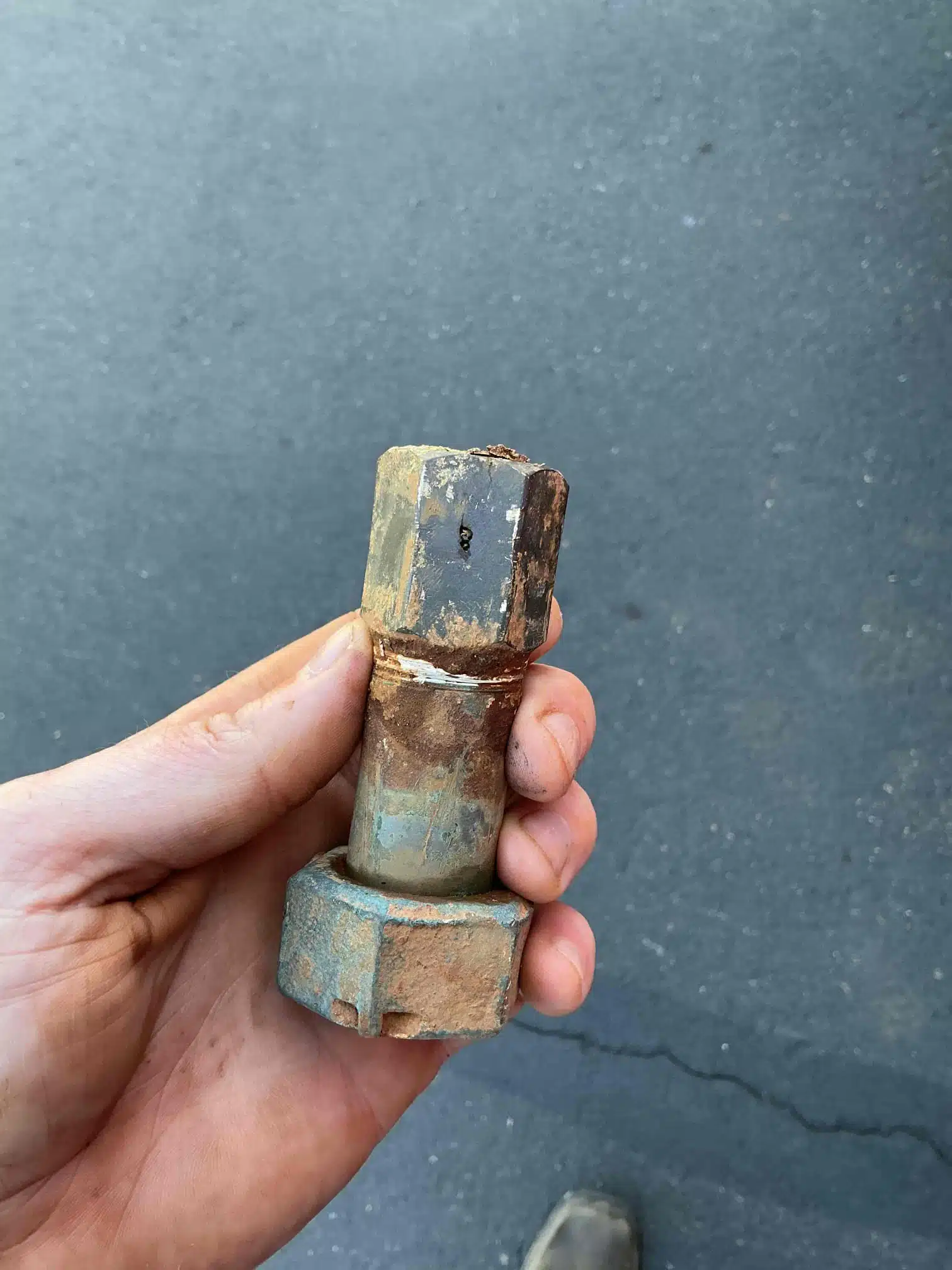 Corroded Pipe Fitting Causing Water Leak Corroded pipe fitting that caused a water leak