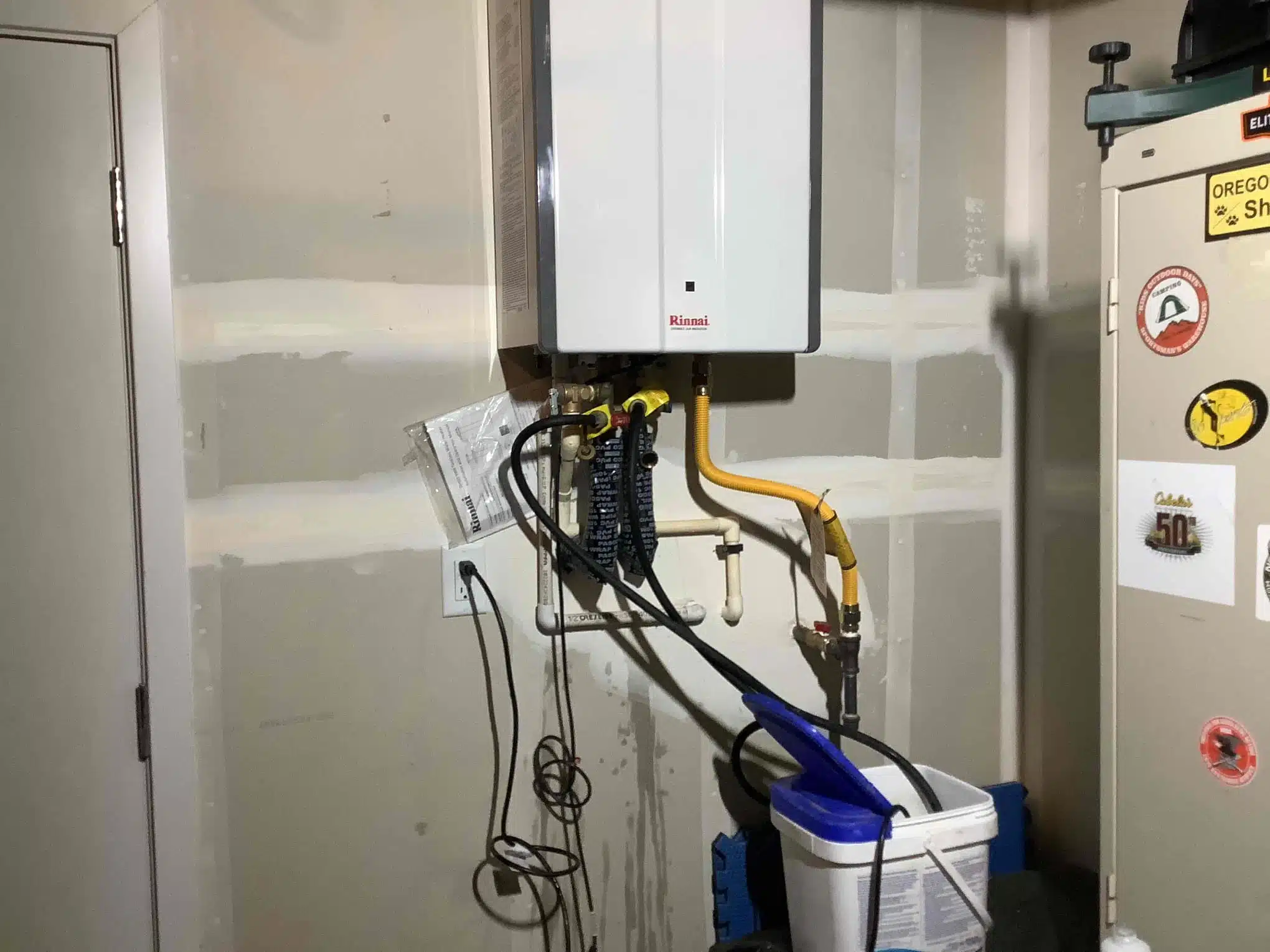Rinnai tankless water heater annual descale and maintenance in Redding CA