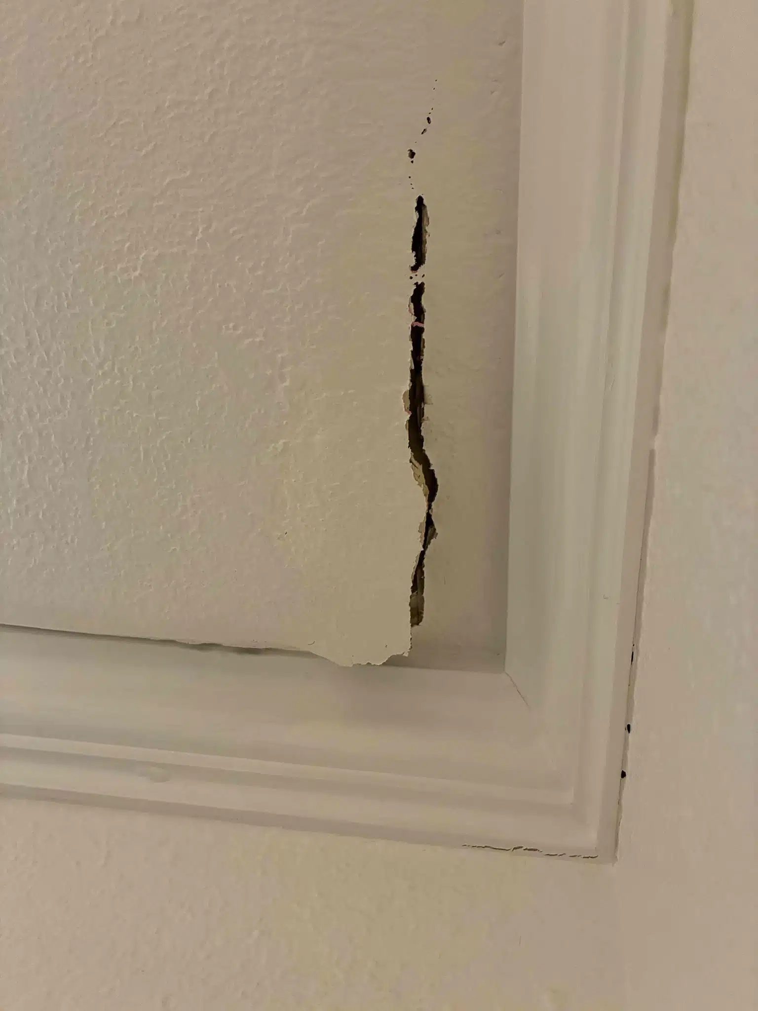 Ceiling Damage from Leaking Shower Drain in Chico, CA Ceiling damage caused by a leaking second-story shower drain in Chico, CA