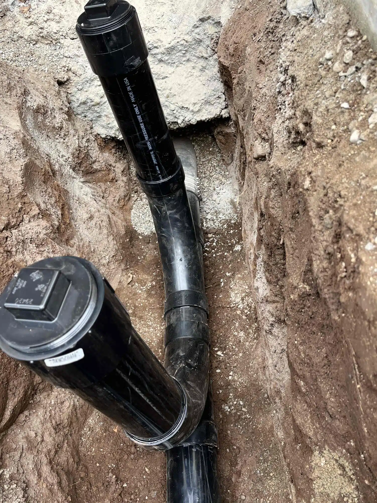 Sewer Line Replacement with Two-Way Cleanout Installed Sewer line replacement with two-way cleanout installed by Earl's Plumbing in Chico, CA